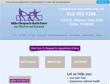 Tablet Screenshot of millerchiropractichealth.com